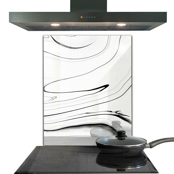 Konyhai panel Fehér márvány szerkezet