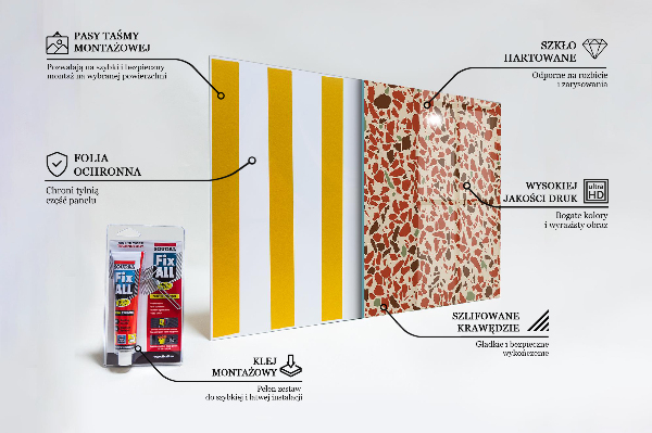 Konyhai hátfal panel Terrazzo kőszerkezet