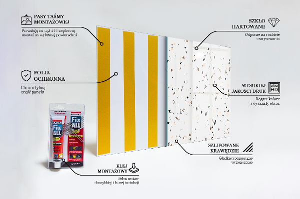 Konyhai hátfal panel Finom terrazzo terrazzo