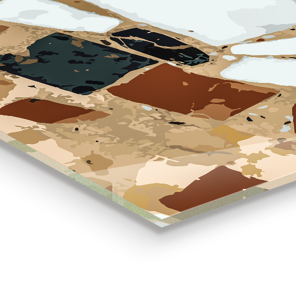 Konyhai hátfal panel Terrazzo természetes kő