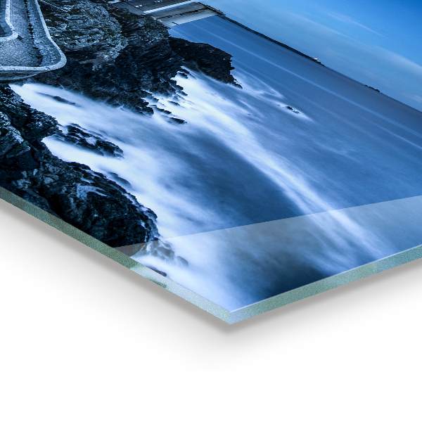 Konyhai hátfal panel Világítótorony alkonyatkor