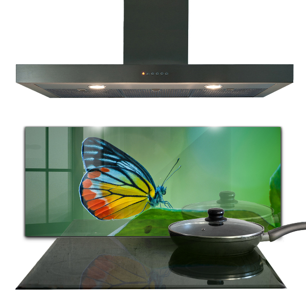 Konyhai panel Pillangó pihen egy levél