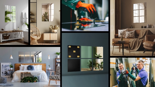 Tükör csempék 6 db 20x20 cm