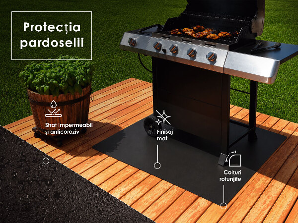 Félköríves grill alátét lemez 80x90 cm