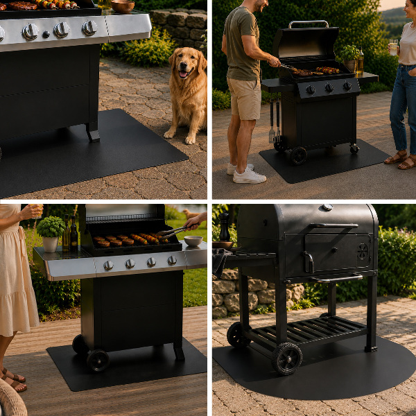 Félköríves grill alátét lemez 80x90 cm