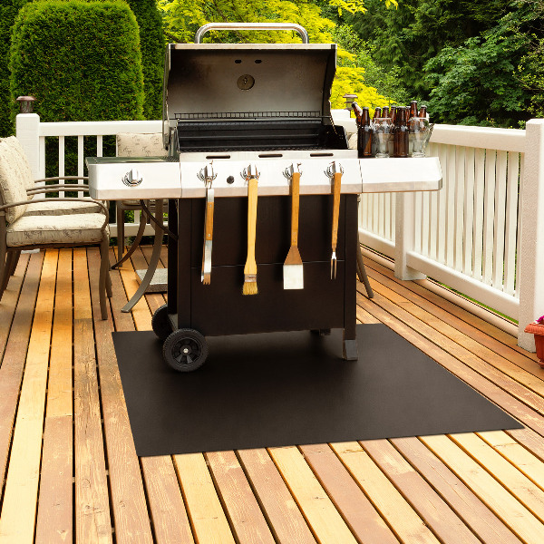 Téglalap alakú grill padlóvédő 100x80 cm