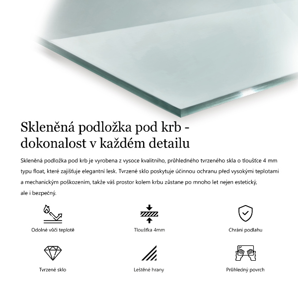 Üveg kandalló alátét h40