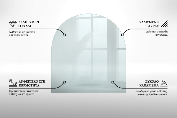 Kandalló üveg alátét 80x70 cm