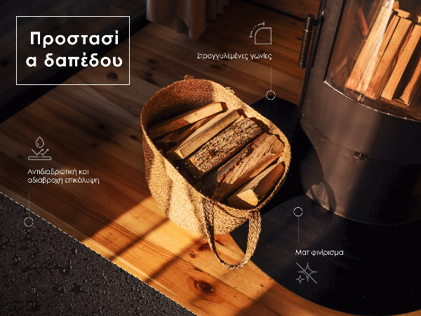 Félköríves fekete kandalló alátét 80x90 cm