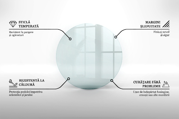 Üveg kandalló alátét fi50 cm