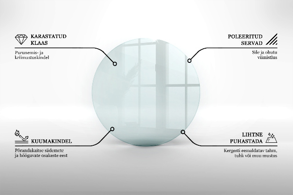 Üveg kandalló alátét fi50 cm