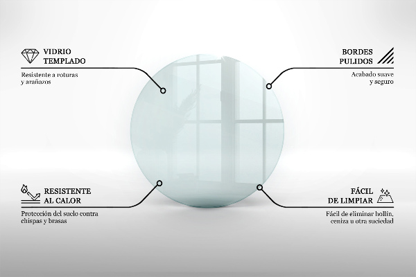 Üveg kandalló alátét fi70 cm