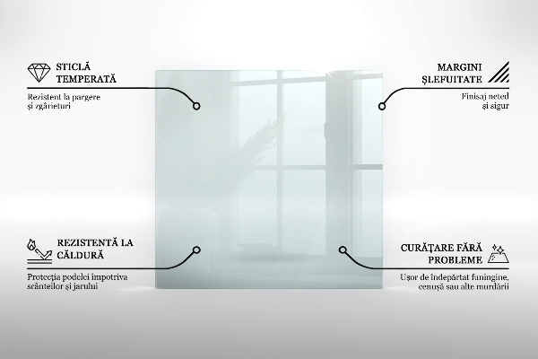 Kandalló üveg alátét 120x60 cm