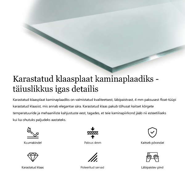 Kandalló alátét 140x70 cm