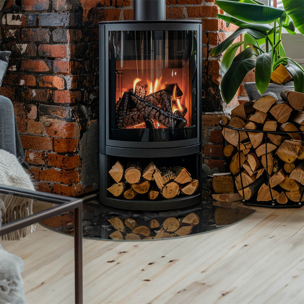 Negyedkör alakú kandalló alátét Absztrakt szilárdtestfelhő