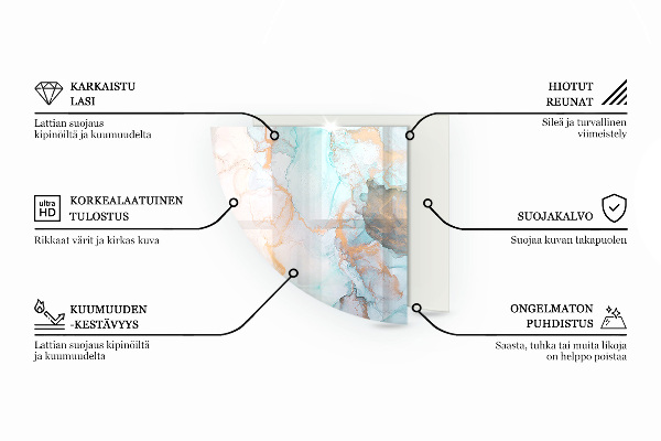 Negyedkör alakú kandalló alátét Kerámia csempe minták