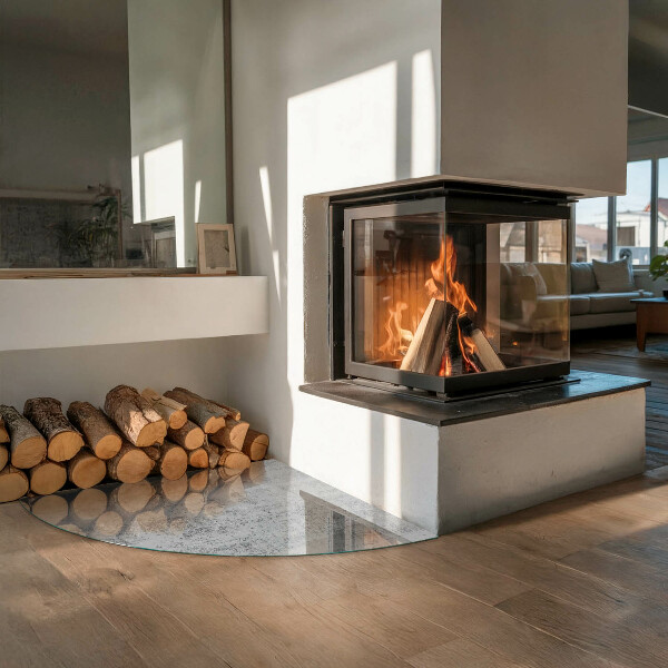 Negyedkör alakú kandalló alátét üveg Absztrakt háttér textúra