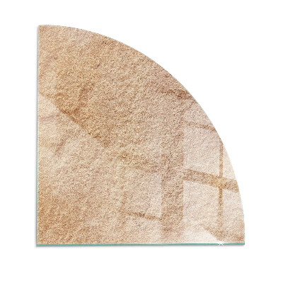 Negyedkör alakú kandalló alátét üveg Természetes kő textúra