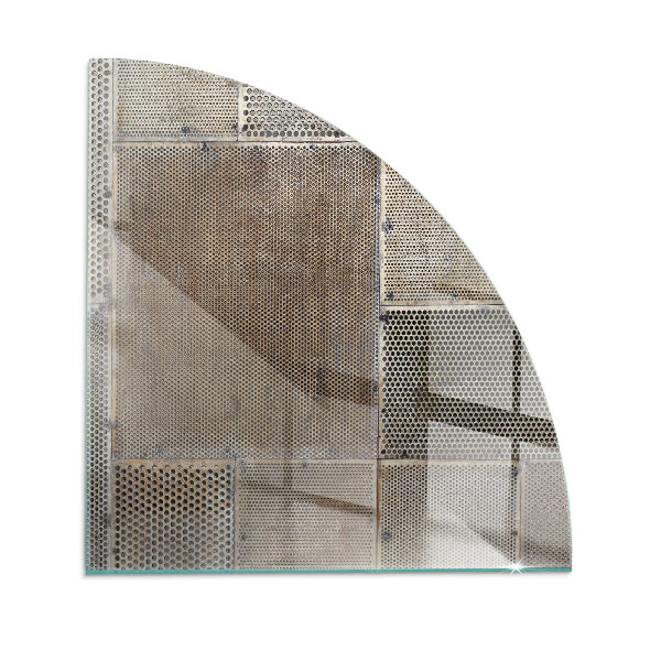 Negyedkör alakú kandalló alátét Perforált lemezminta