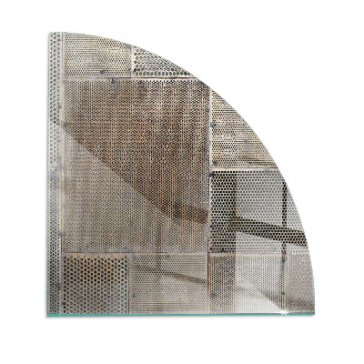 Negyedkör alakú kandalló alátét Perforált lemezminta