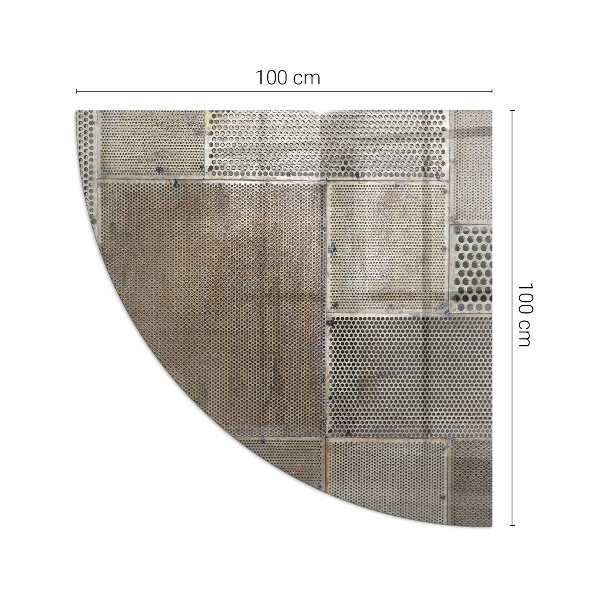 Negyedkör alakú kandalló alátét Perforált lemezminta