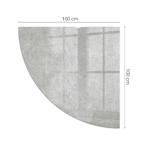 Negyedkör alakú kandalló alátét Nyers beton textúra