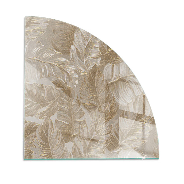 Negyedkör alakú kandalló alátét Levelek finom mintázatban