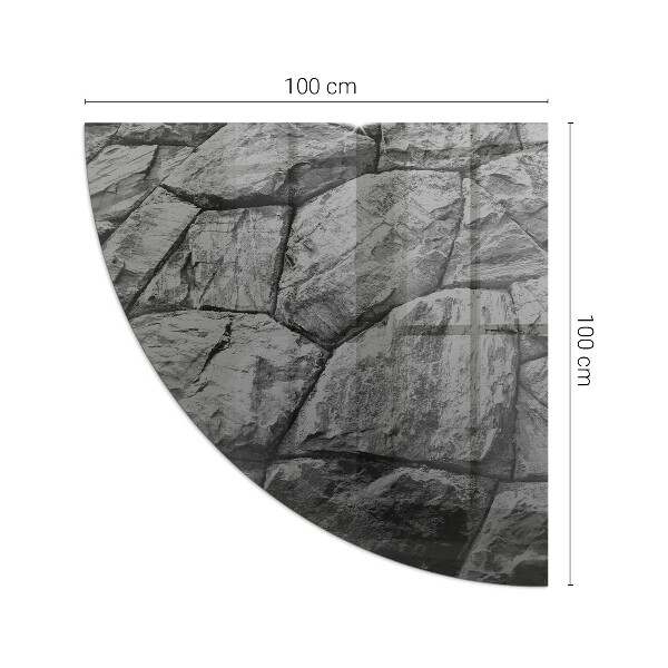 Negyedkör alakú kandalló alátét Természetes kő minta