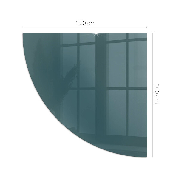 Negyedkör alakú kandalló alátét üveg Tenger színe