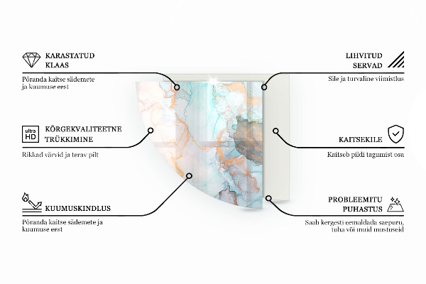 Negyedkör alakú kandalló alátét Olíva színű