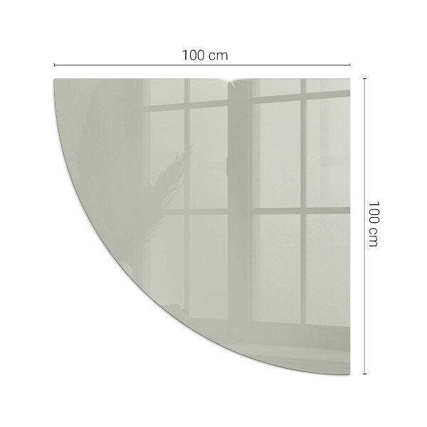 Negyedkör alakú kandalló alátét üveg Szín Szürkészöld