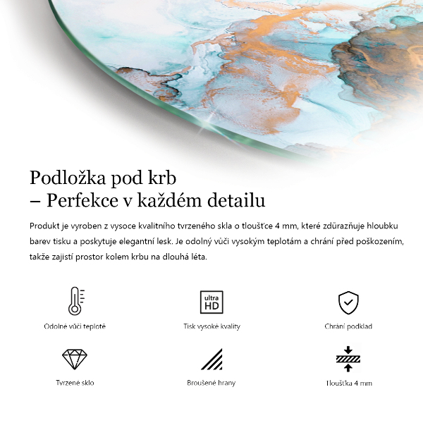 Negyedkör alakú kandalló alátét Szín Szürke