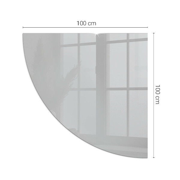 Negyedkör alakú kandalló alátét üveg Szín Világosszürke