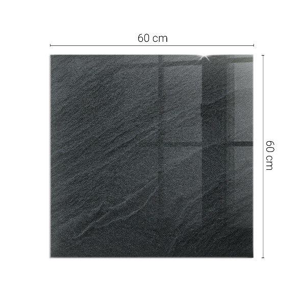 Négyzet alakú kandalló alátét üveg Természetes kő textúra