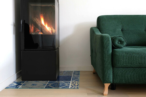 Négyzet alakú kandalló alátét Kerámia csempe minták