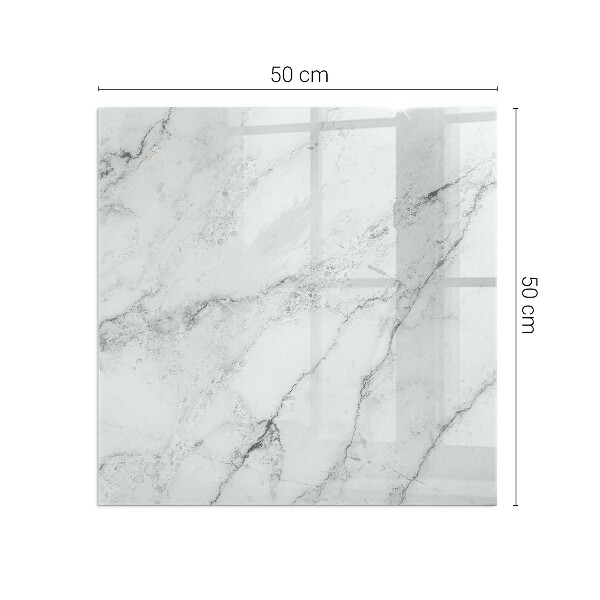 Négyzet alakú kandalló alátét üveg Márványminta erekkel