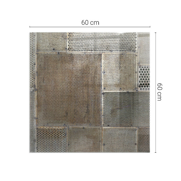 Négyzet alakú kandalló alátét Perforált lemezminta