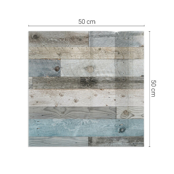 Négyzet alakú üveg kandalló alátét Különböző árnyalatú táblák