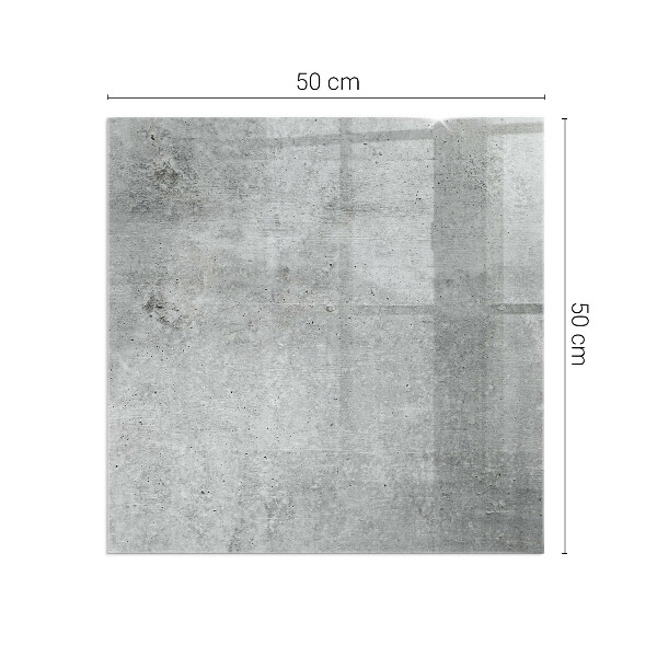 Négyzet alakú kandalló alátét üveg Nyers beton textúra