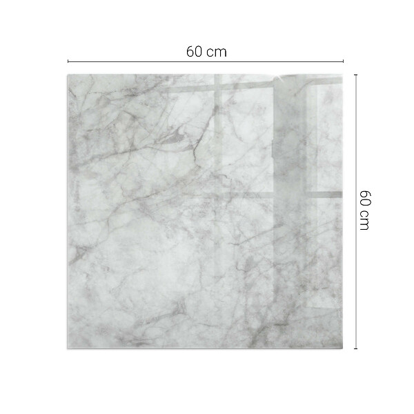 Négyzet alakú kandalló alátét üveg Márvány szerkezeti minta