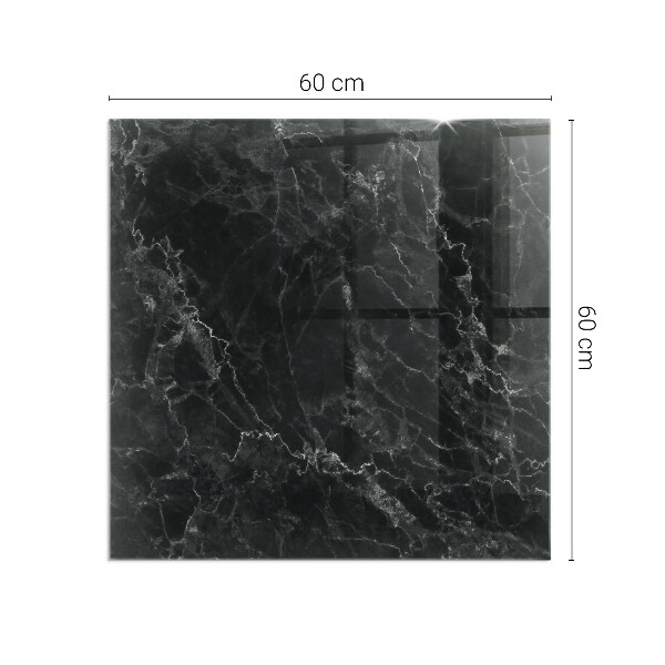 Négyzet alakú üveg kandalló alátét Elegáns márványminta