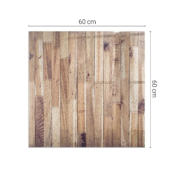 Négyzet alakú kandalló alátét üveg Fa tábla az elrendezésben