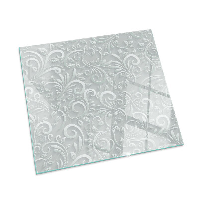 Négyzet alakú kandalló alátét Elegáns növényi minta