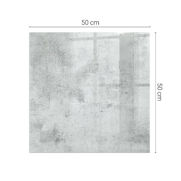 Négyzet alakú kandalló alátét üveg Nyers beton textúra
