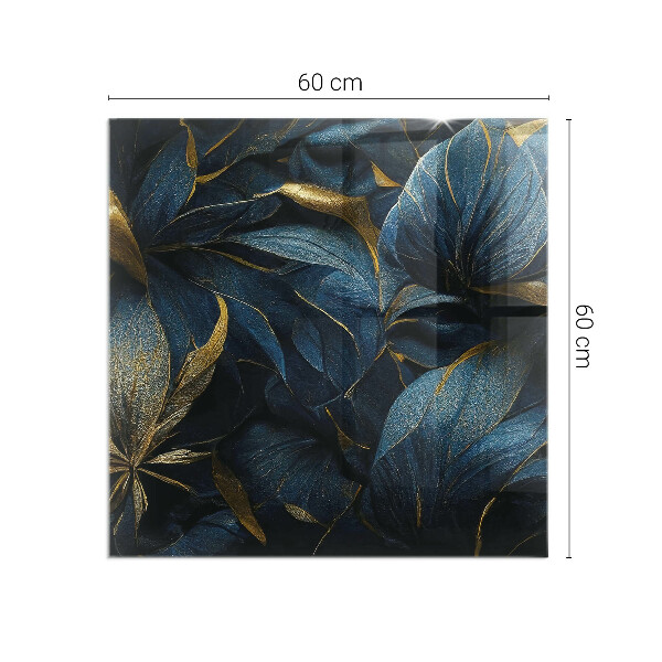 Négyzet alakú kandalló alátét Elegáns textúrájú levelek