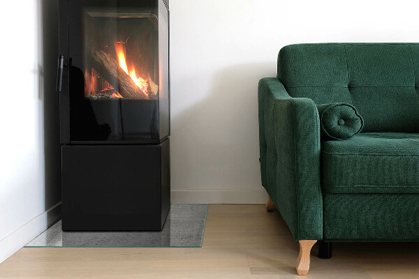 Négyzet alakú kandalló alátét Nyers beton textúra