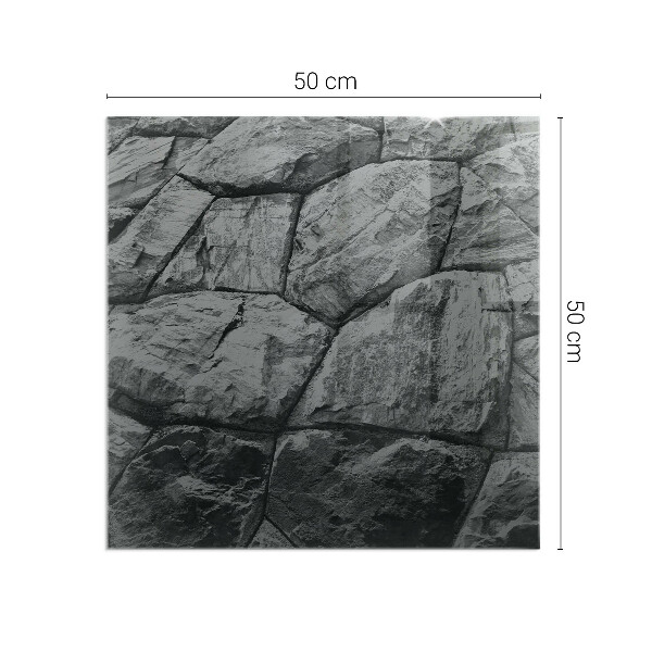 Négyzet alakú kandalló alátét Természetes kő minta