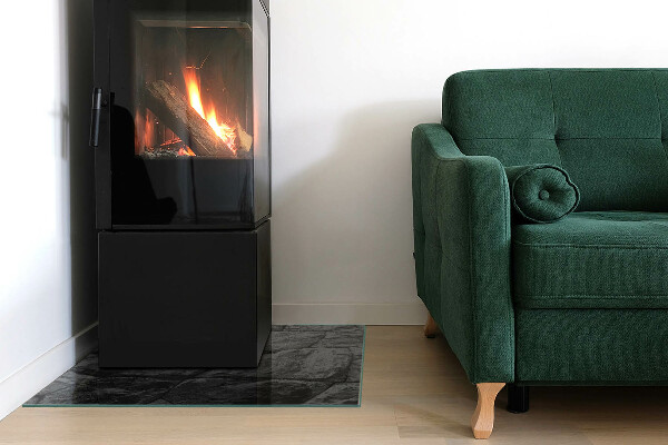 Négyzet alakú kandalló alátét Természetes kő minta