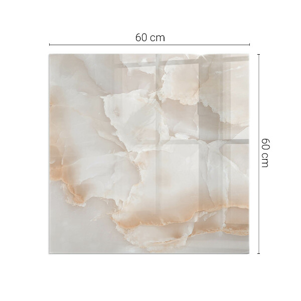 Négyzet alakú kandalló alátét üveg Természetes kő minta