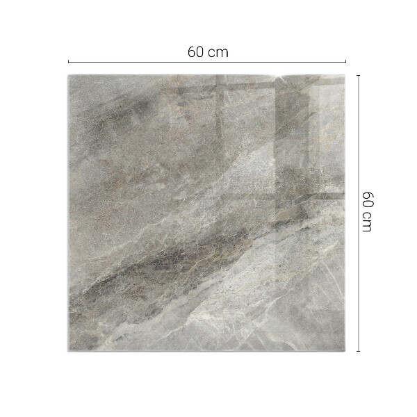 Négyzet alakú üveg kandalló alátét Természetes kő minta